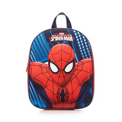 Red 'Spider-Man' embossed backpack